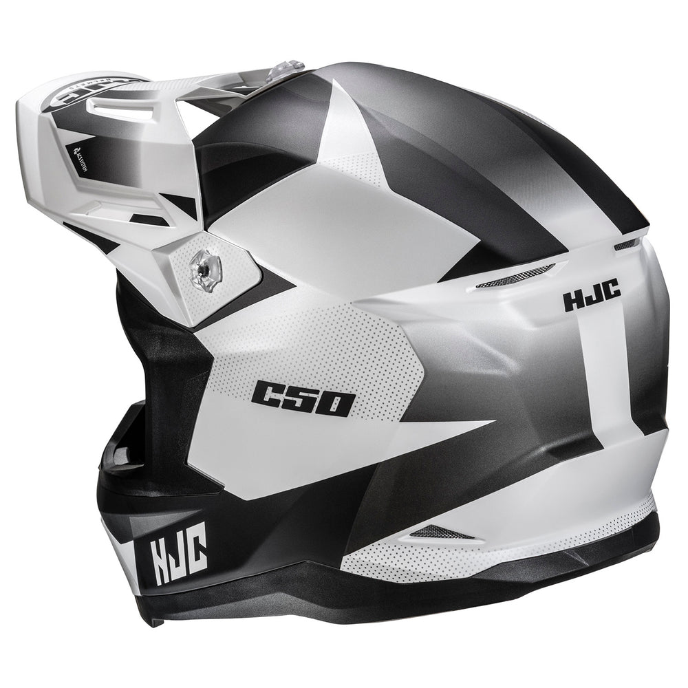 HJC C50 Slide Helmet MC-10SF - Rear Side View