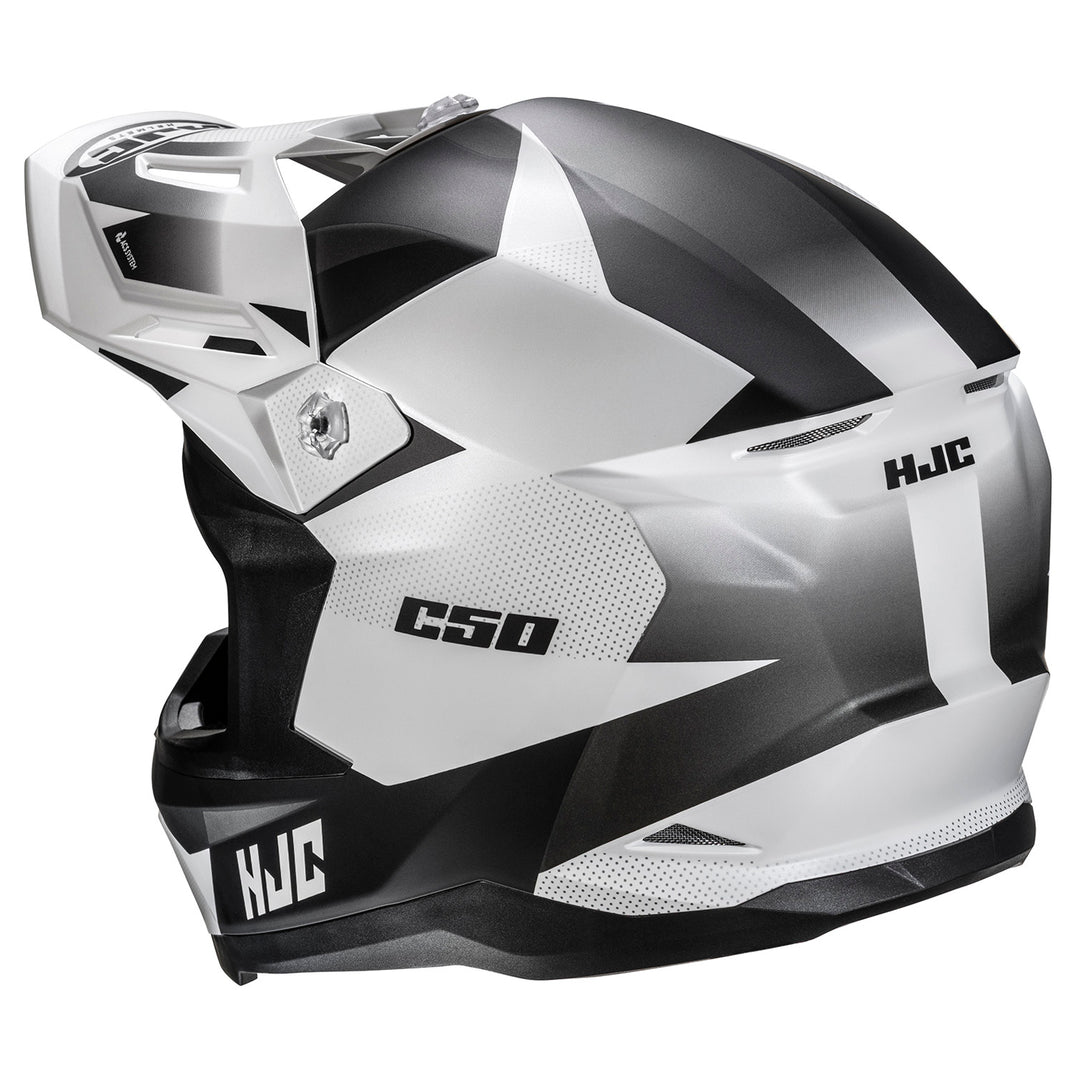 HJC C50 Slide Helmet MC-10SF - Rear Side View