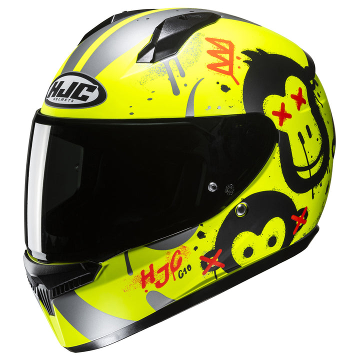 HJC C10 Geti Youth Helmet MC-3HSF - Front Side View