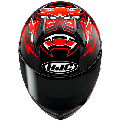 HJC C10 Diablo Mask LE Helmet MC-1 - Front Top View