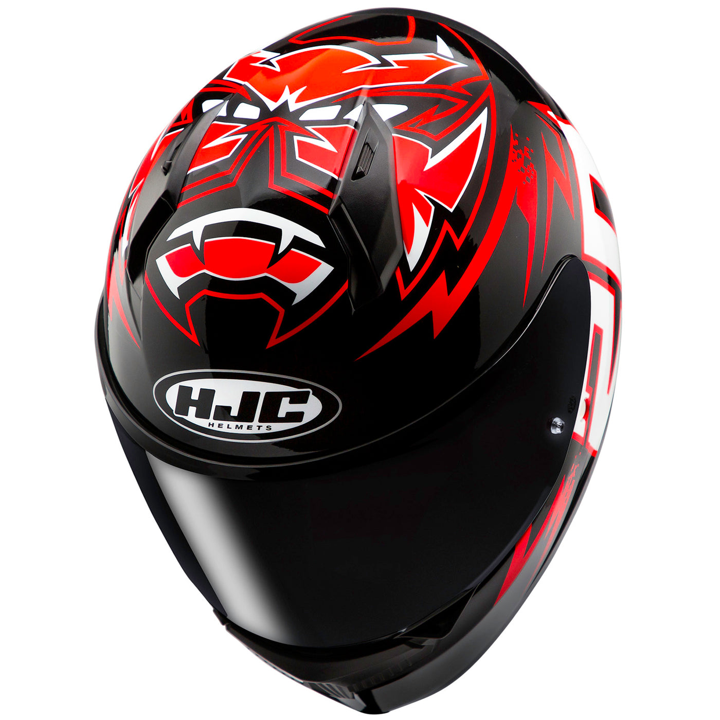 HJC C10 Diablo Mask LE Helmet MC-1 - Top Left Side View