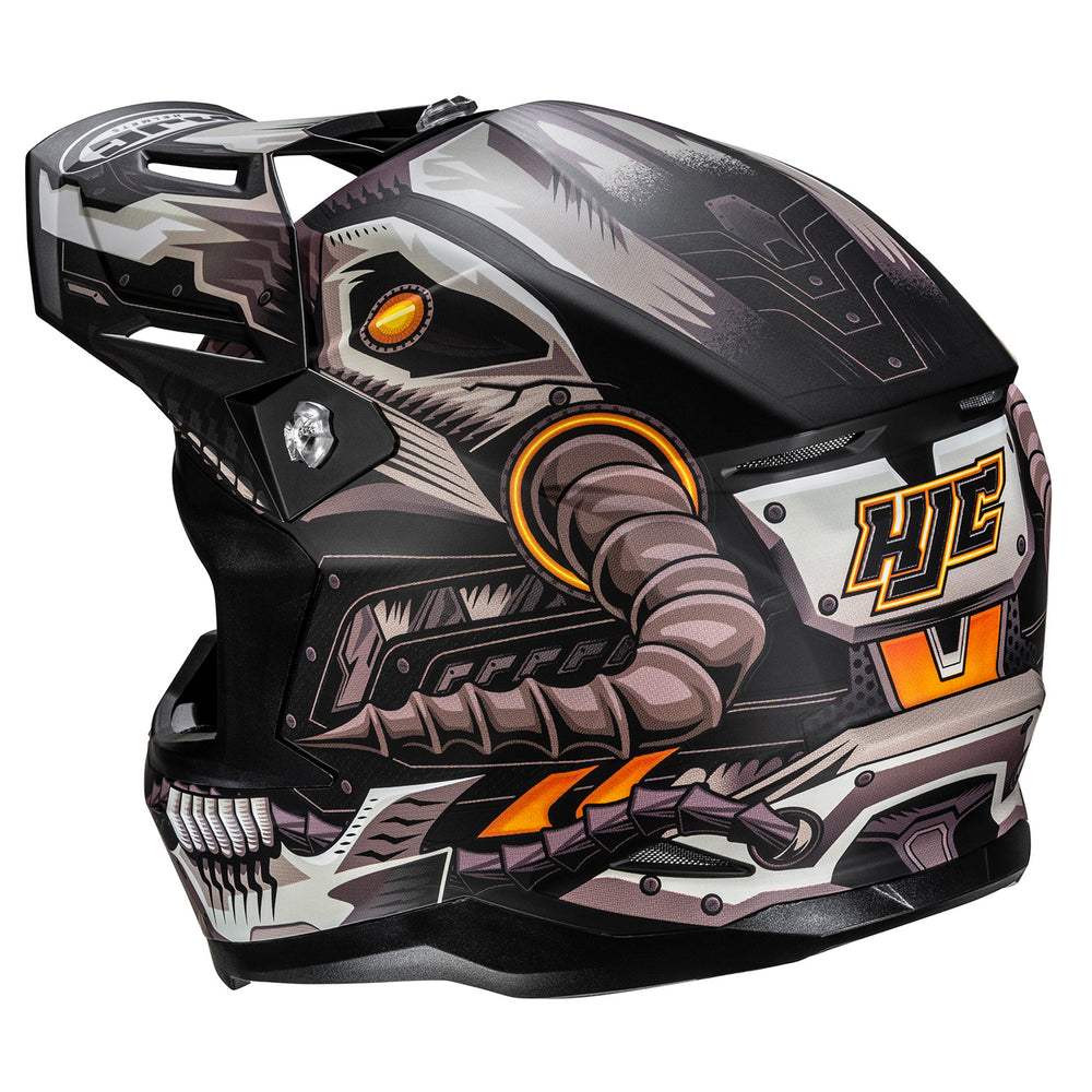 HJC C50 Mecha Beast Helmet MC-5SF - Rear Side View