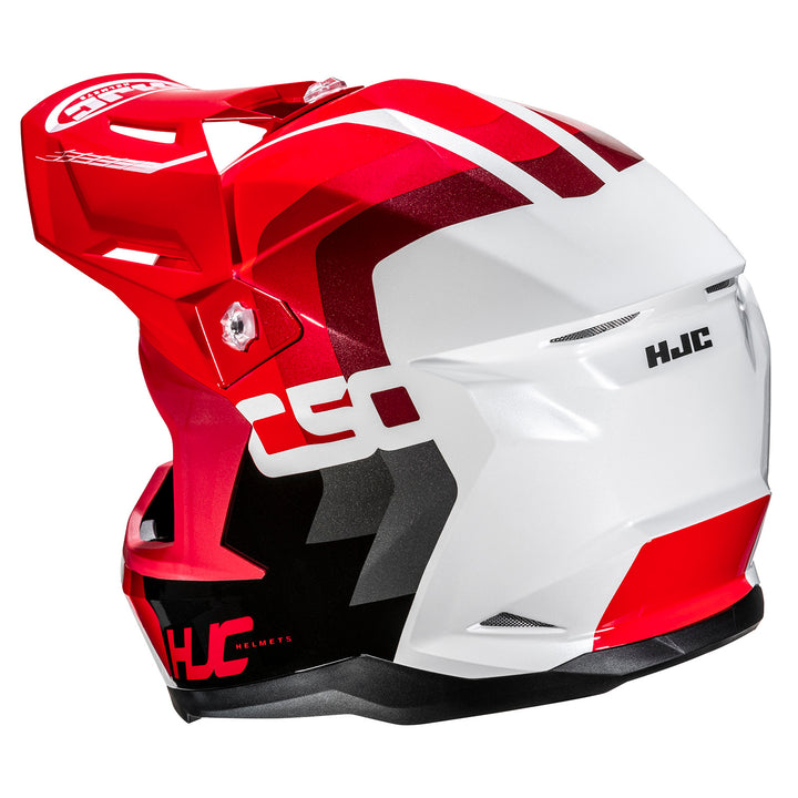 HJC C50 Primal Helmet MC-1 - Rear Side View