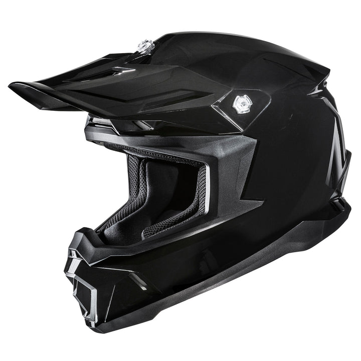 HJC C50 Solid Helmet Black - Front Side View