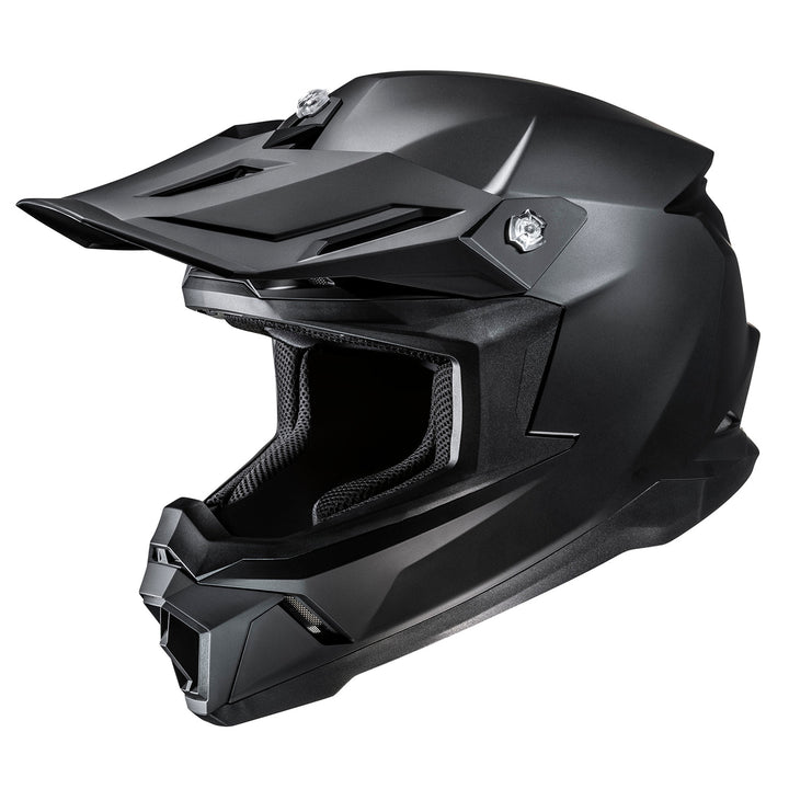 HJC C50 Solid Helmet Semi-Flat Black - Front Side View