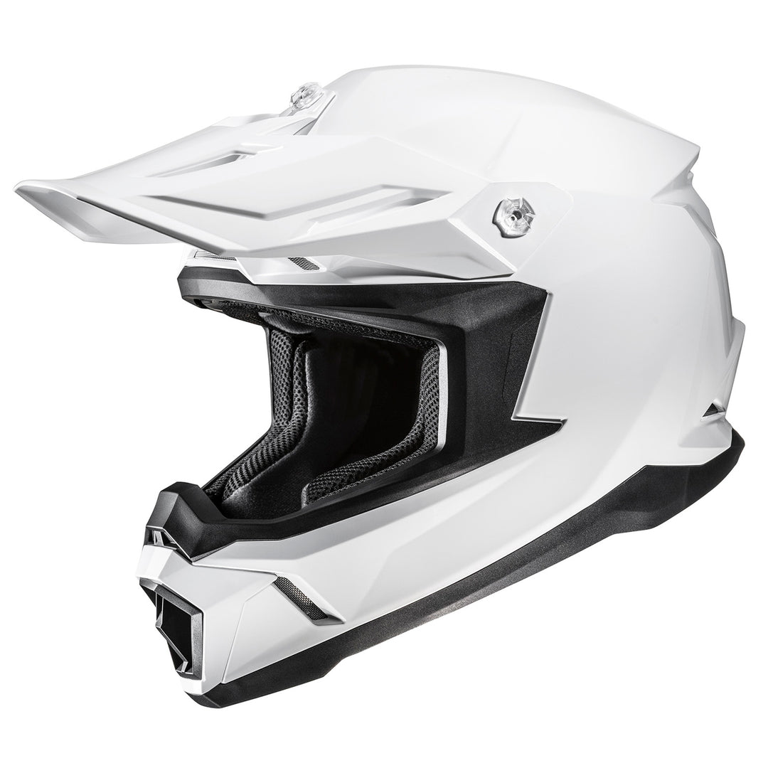 HJC C50 Solid Helmet White - Front Side View
