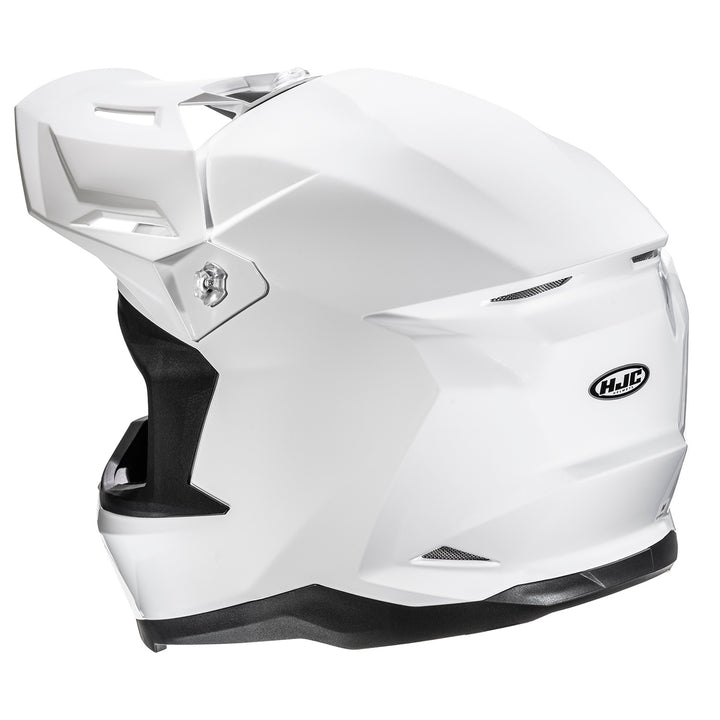HJC C50 Solid Helmet White - Rear Side View