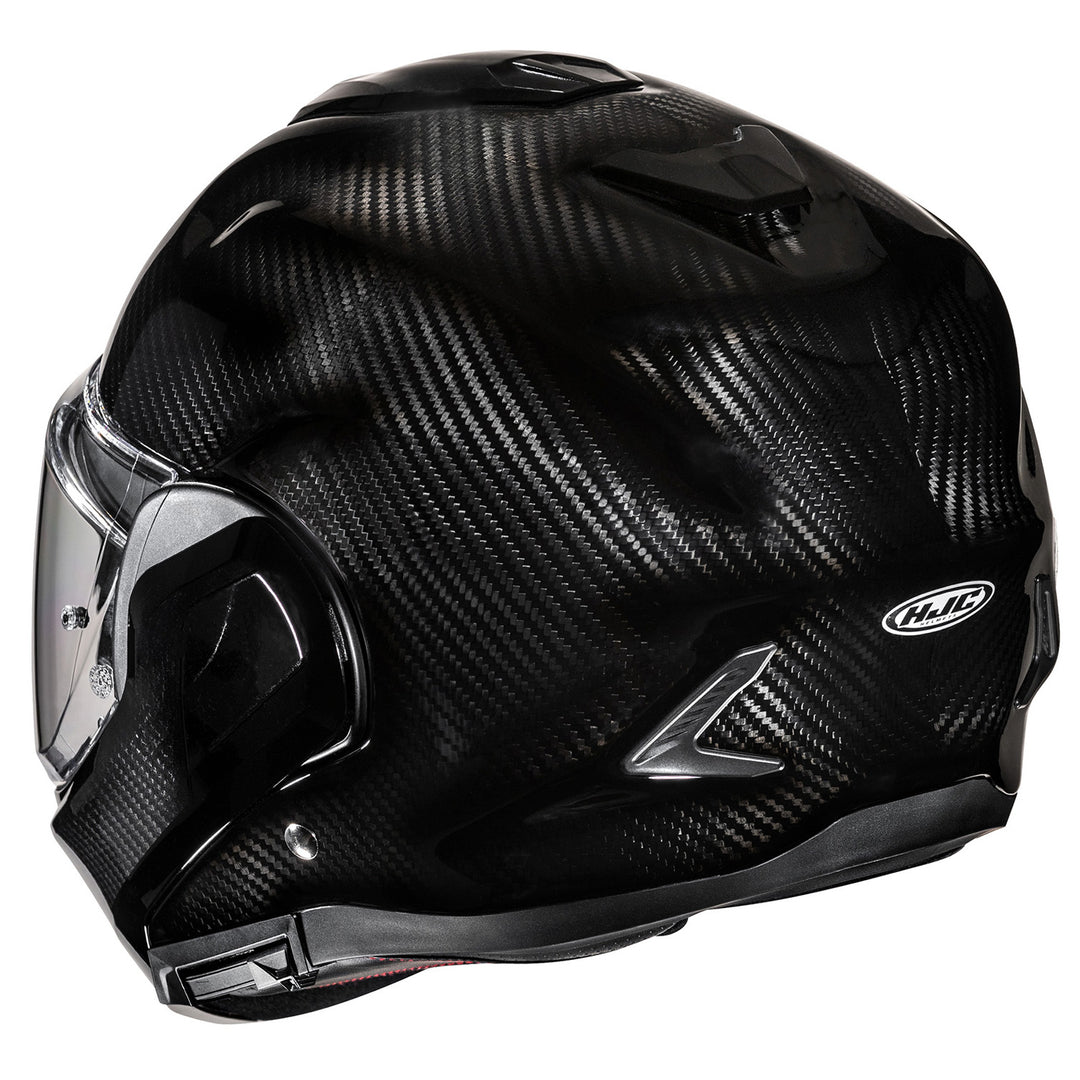 HJC F100 Carbon Helmet Carbon - Rear Side View