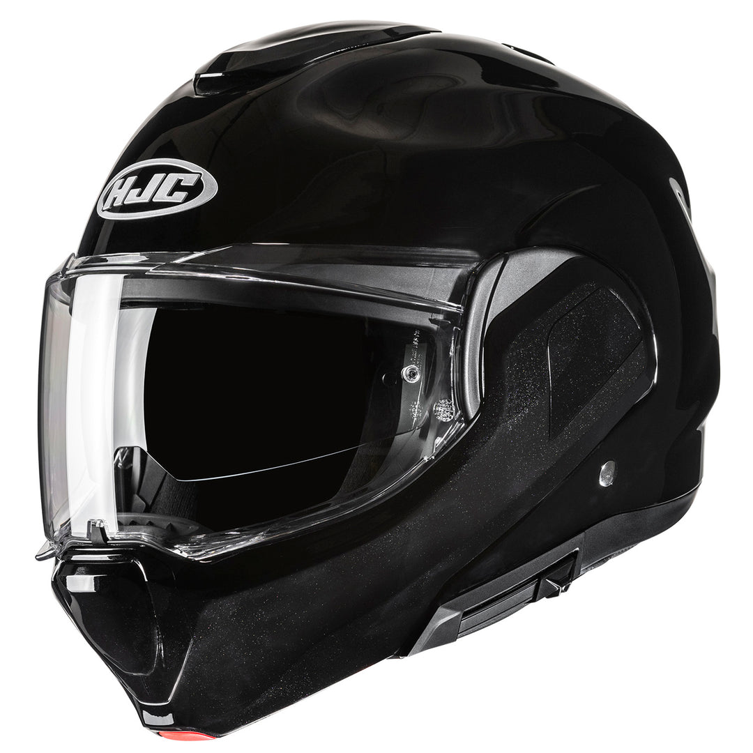 HJC F100 Solid Helmet Black - Front Side View