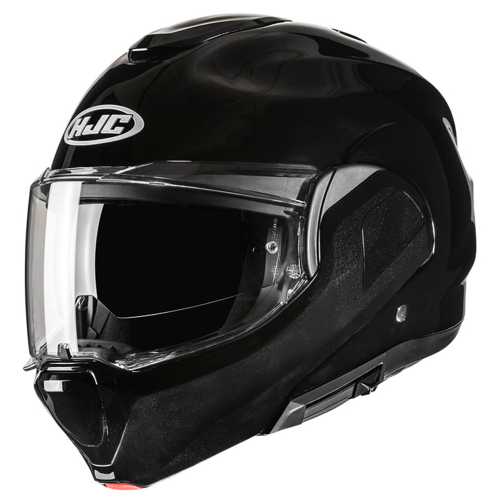 HJC F100 Solid Helmet Black - Front Side View