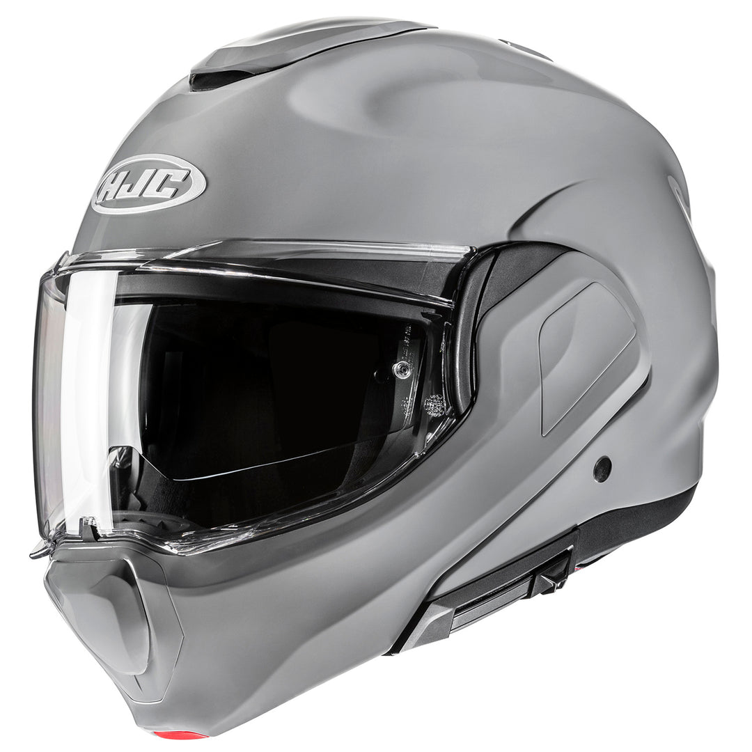 HJC F100 Solid Helmet Nardo Grey - Front Side View