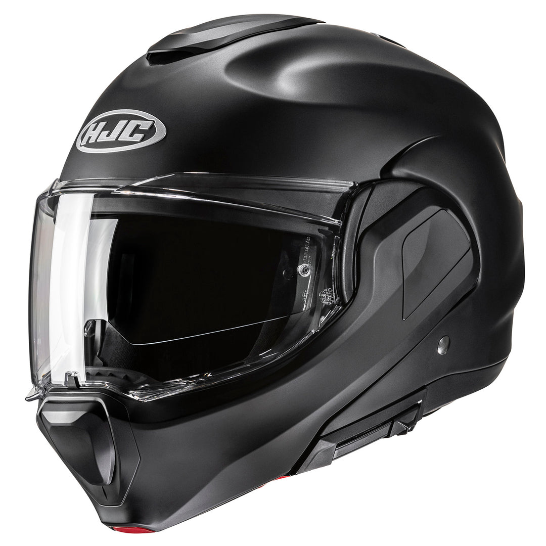 HJC F100 Solid Helmet Semi-Flat Black - Front Side View