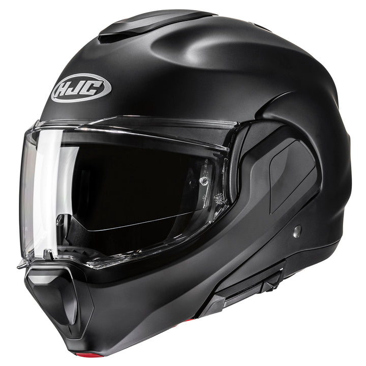 HJC F100 Solid Helmet Semi-Flat Black - Front Side View