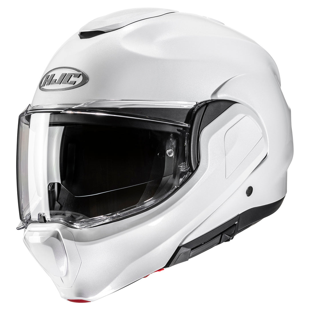 HJC F100 Solid Helmet White - Front Side View