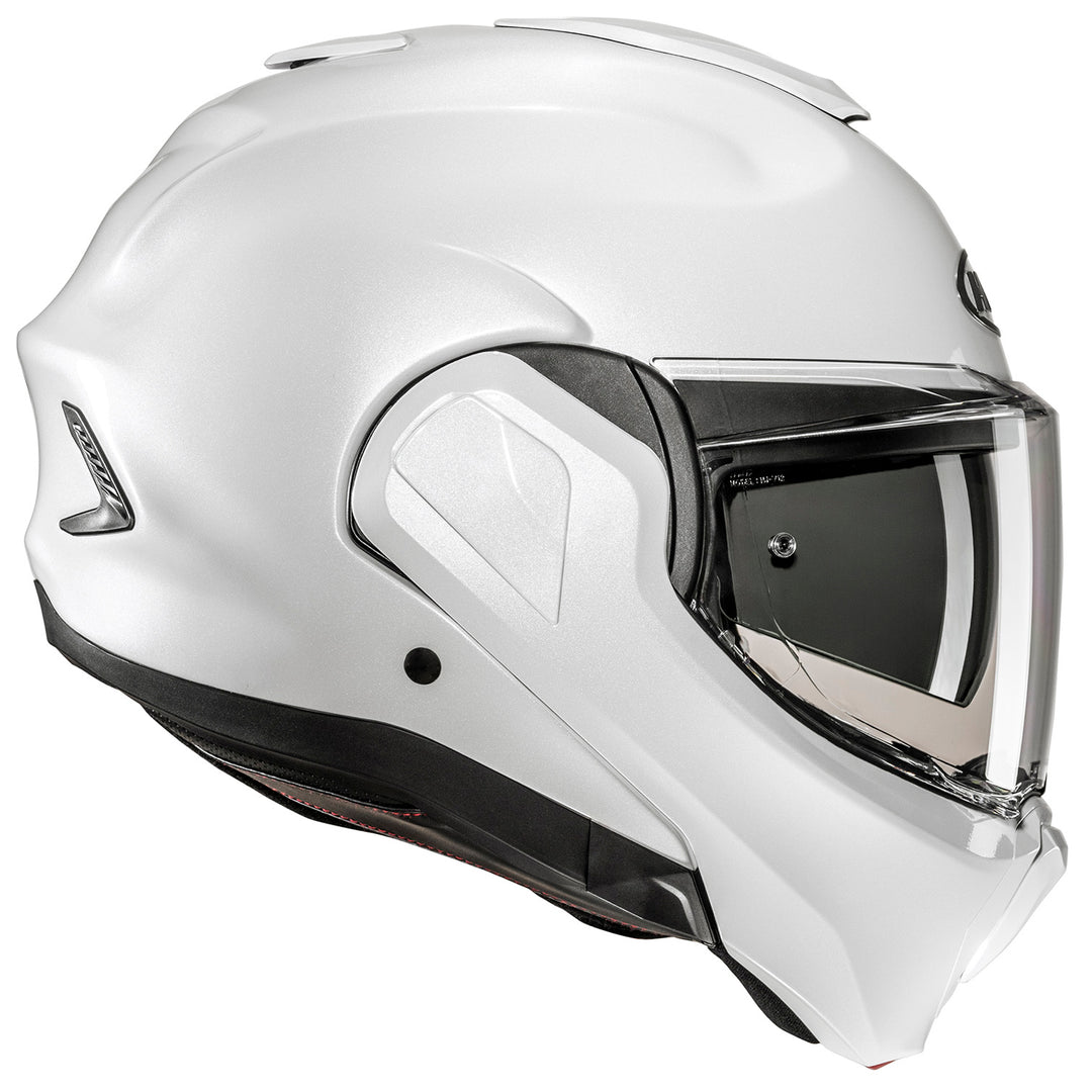 HJC F100 Solid Helmet White - Side View