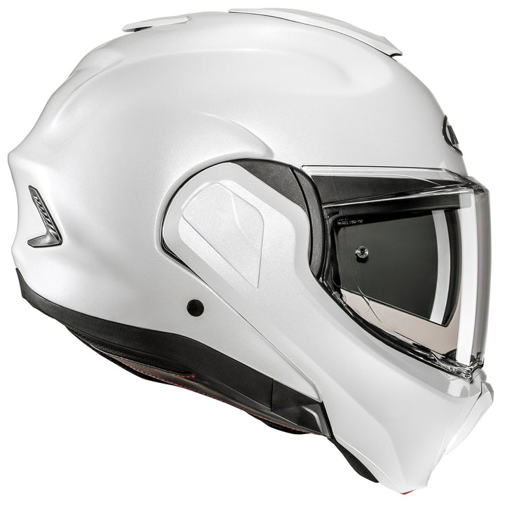 HJC F100 Solid Helmet White - Side View