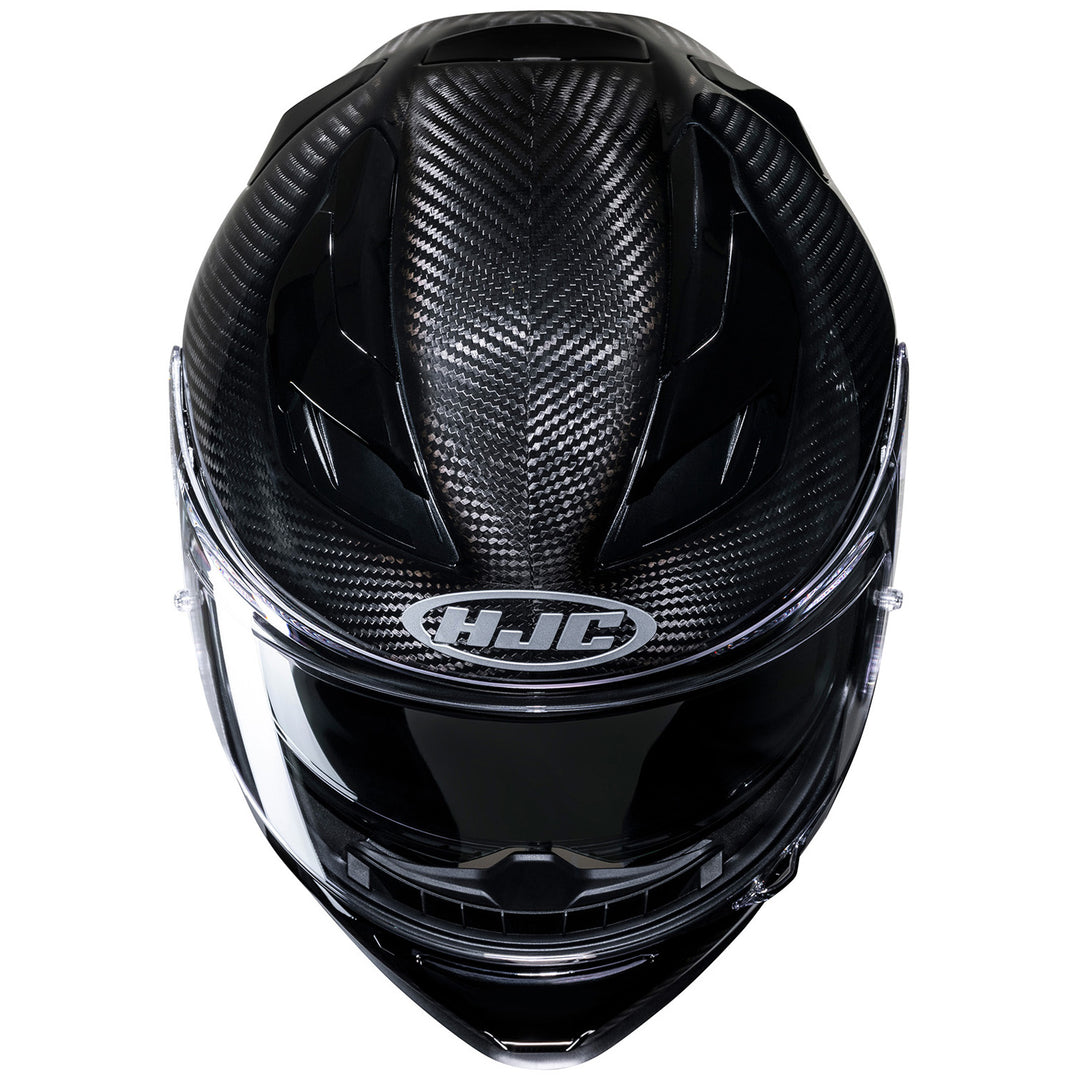 HJC F71 Carbon Helmet Carbon - Top Front View
