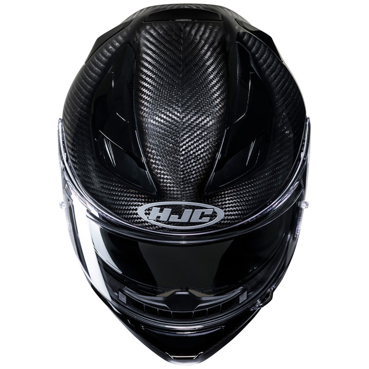 HJC F71 Carbon Helmet Carbon - Top Front View