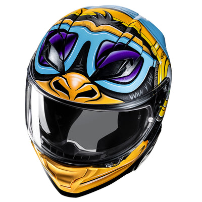 HJC F71 Monkey DJ Helmet MC-23 - Top Side View