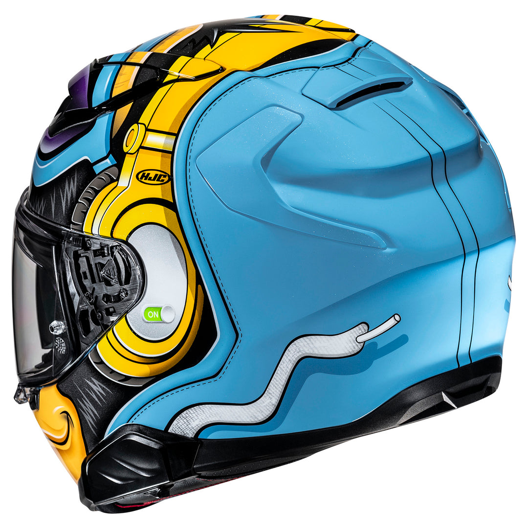 HJC F71 Monkey DJ Helmet MC-23 - Rear Side View