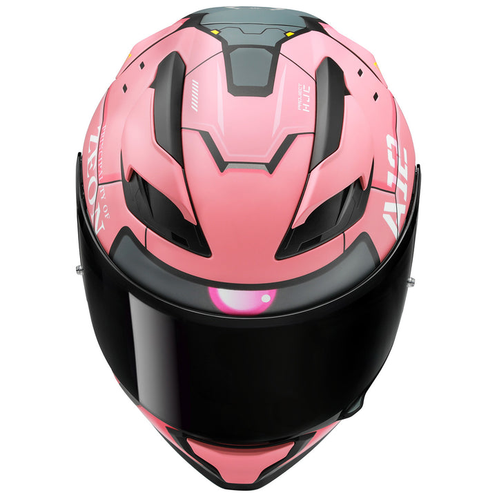 HJC F71 Zaku Bandai Namco Helmet MC-1SF - Top Front View