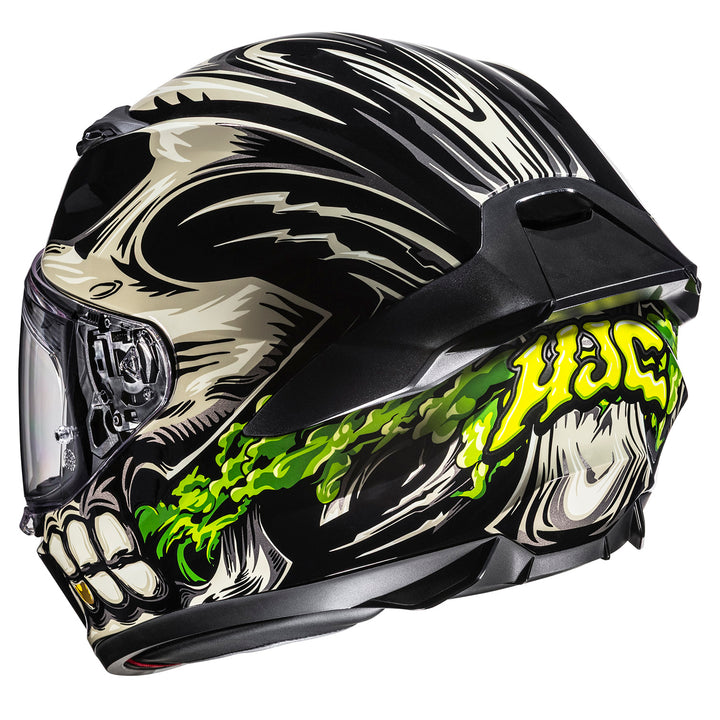 HJC i11 Acid Skull Helmet MC-5 - Rear Side View