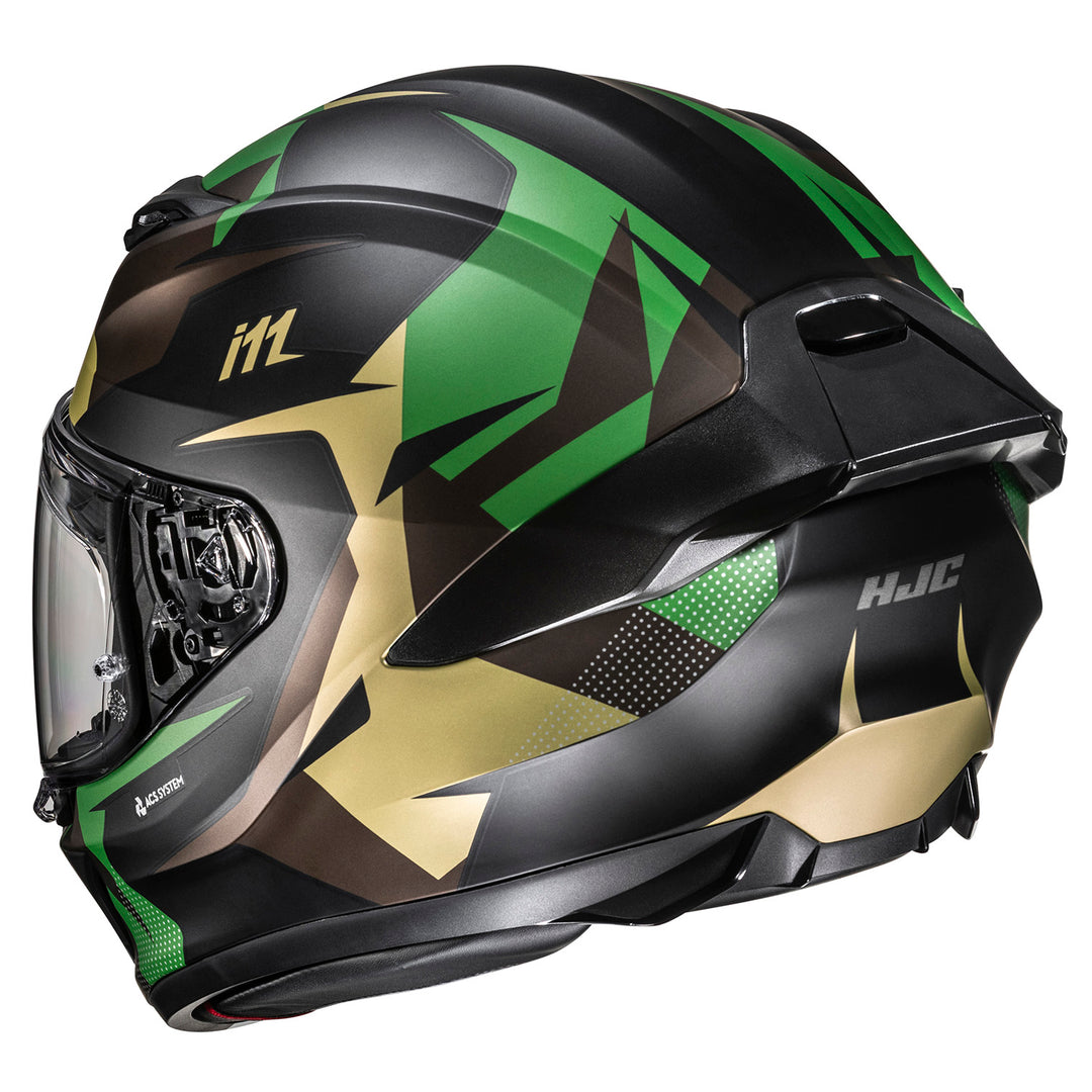 HJC i11 Instant Helmet MC-4SF - Rear Side View