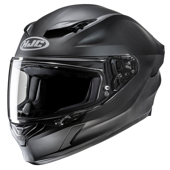 HJC i11 Solid Helmet Semi-Flat Black - Front Side View