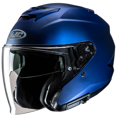 HJC i31 Solid Helmet Semi-Flat Metallic Blue - Front Side View