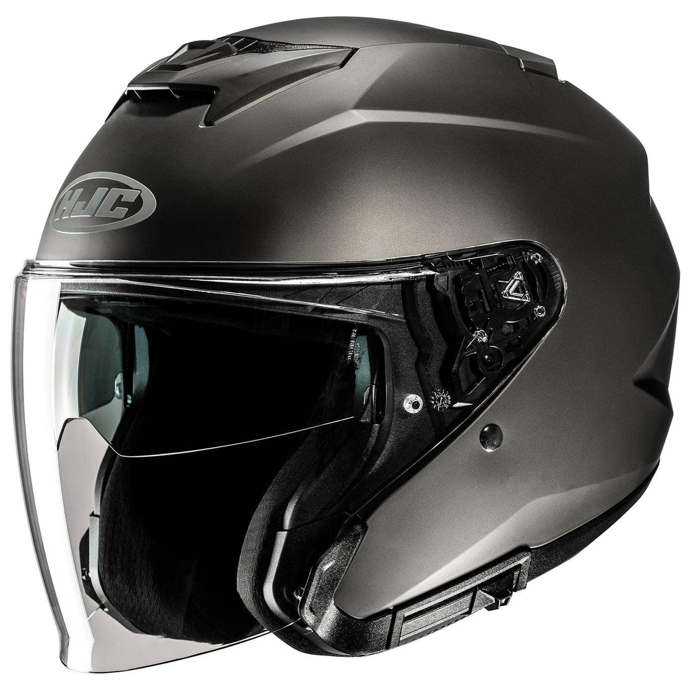 HJC i31 Solid Helmet Semi-Flat Titanium - Front Side View