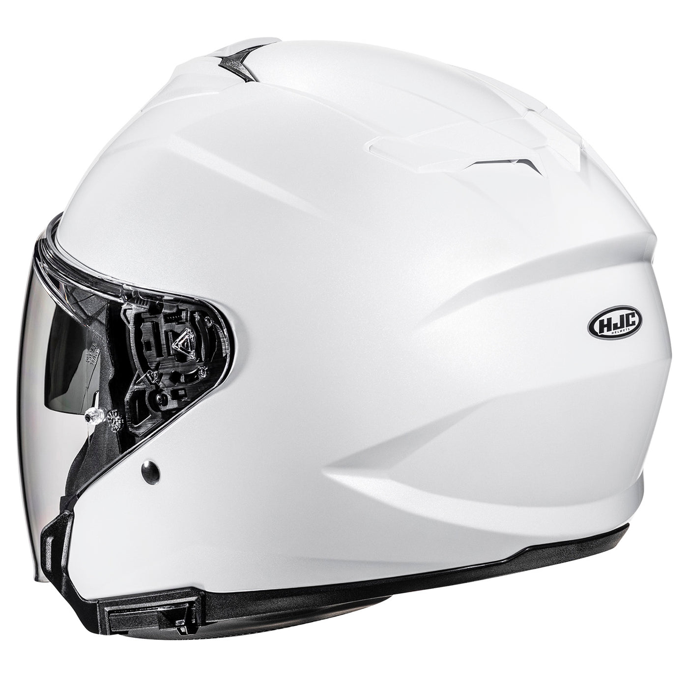 HJC i31 Solid Helmet White - Rear Side View