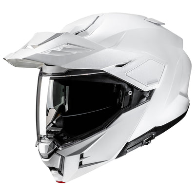 HJC i80 Solid Helmet White - Front Side View