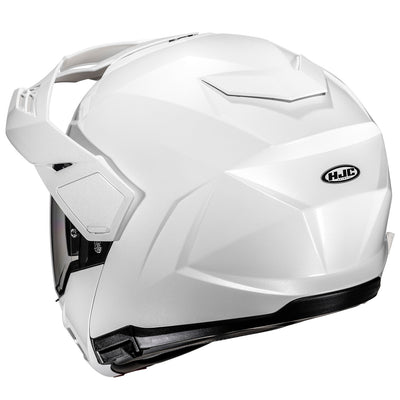 HJC i80 Solid Helmet White - Rear Side View