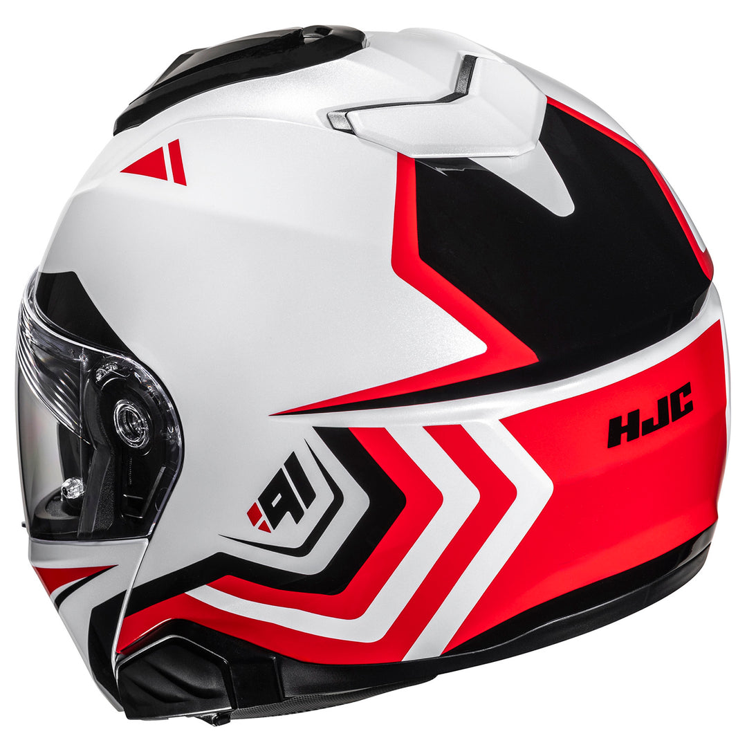HJC i91 Tricus Helmet MC-1 - Rear Side View