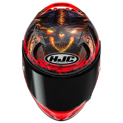 HJC RPHA 12 Diablo Blizzard Helmet MC-1 - Top Front View