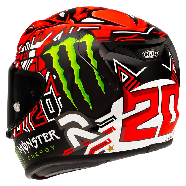 HJC RPHA 12N Quartararo 2025 Helmet MC-1 - Rear Side View