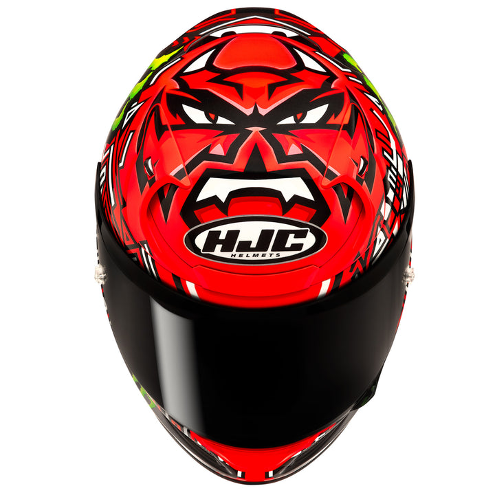 HJC RPHA 12N Quartararo 2025 Helmet MC-1 - Top Down View