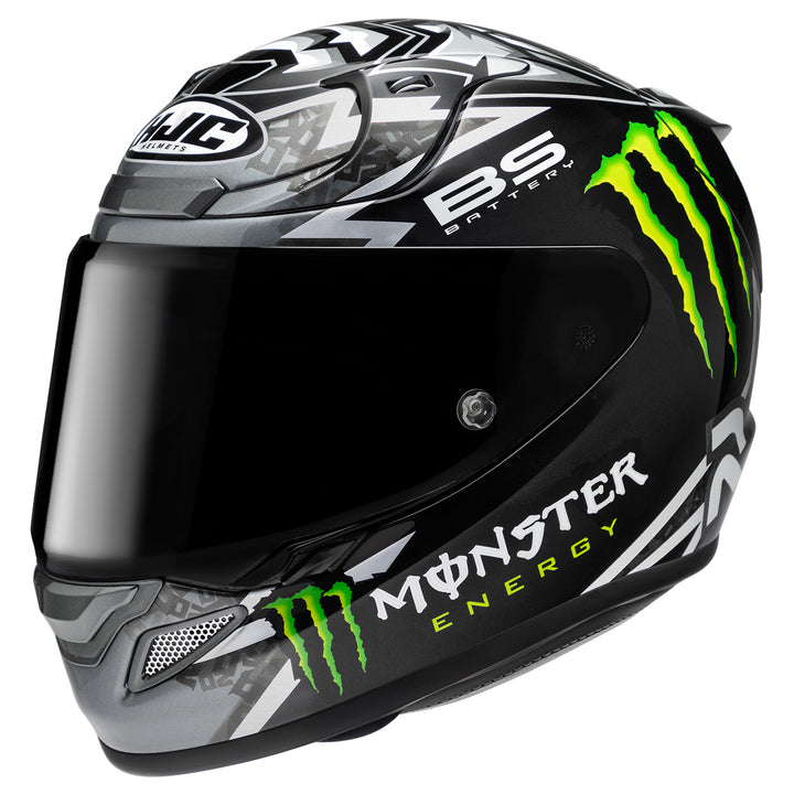 HJC RPHA 12N Quartararo Black Replica Helmet MC-5 - Front Side View