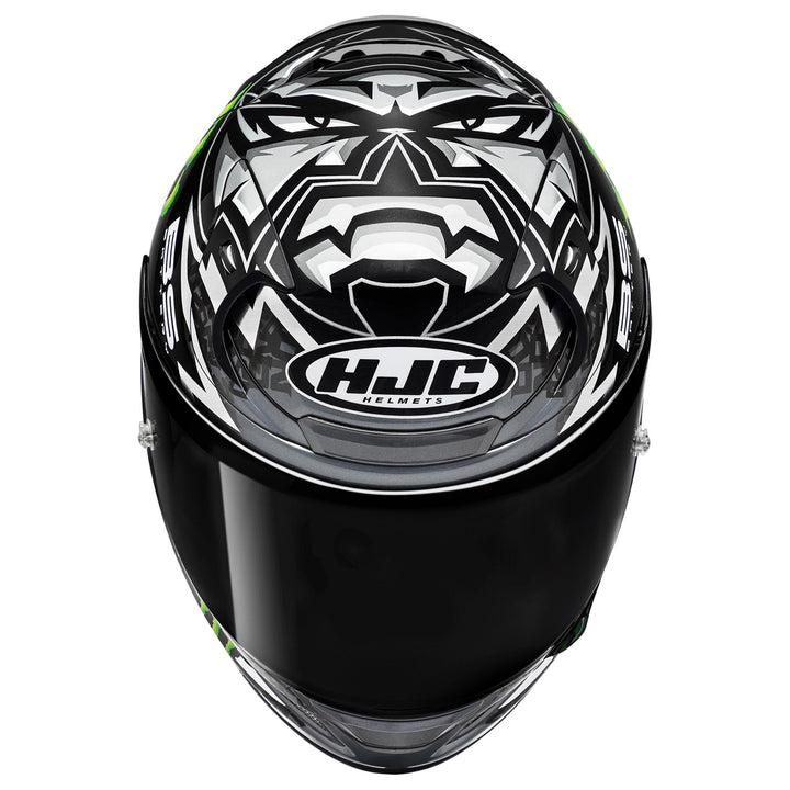 HJC RPHA 12N Quartararo Black Replica Helmet MC-5 - Front Top View