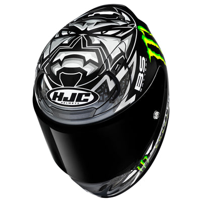 HJC RPHA 12N Quartararo Black Replica Helmet MC-5 - Top Side View