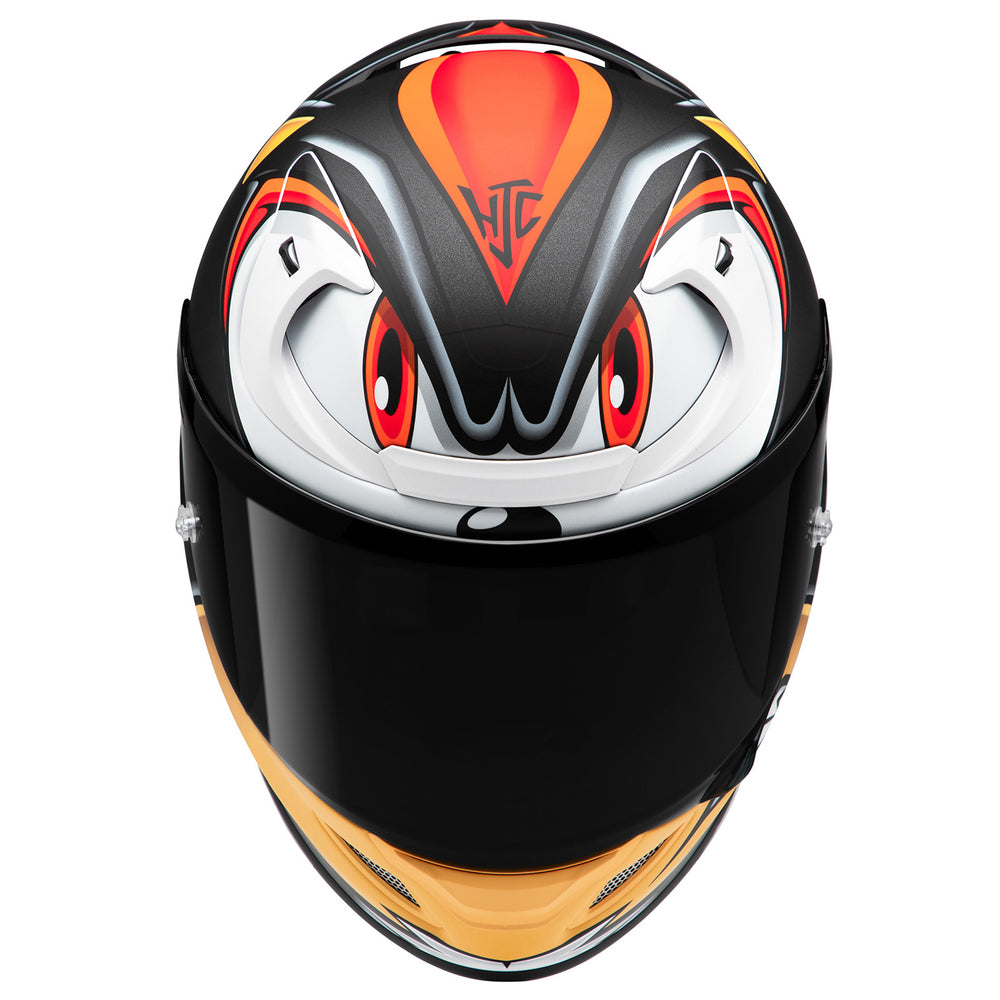 HJC RPHA 12N Shadow the Hedgehog Helmet MC-1SF - Front Top View