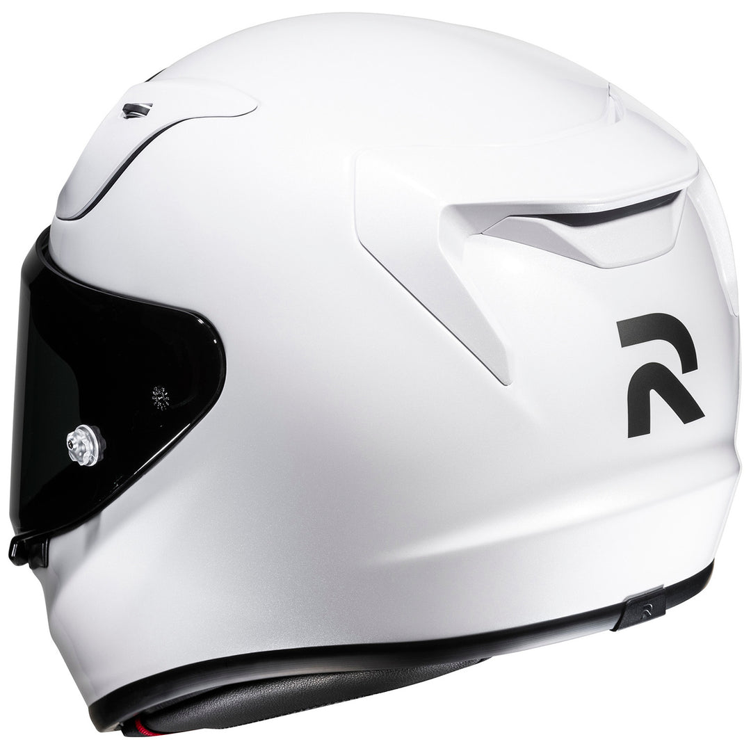 HJC RPHA 12N Solid Helmet White - Rear Side View
