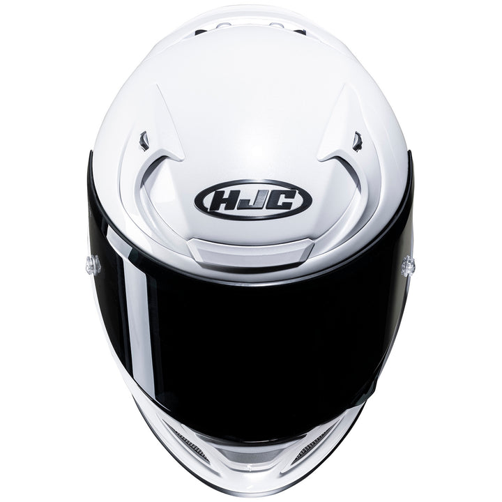 HJC RPHA 12N Solid Helmet White - Top Front View
