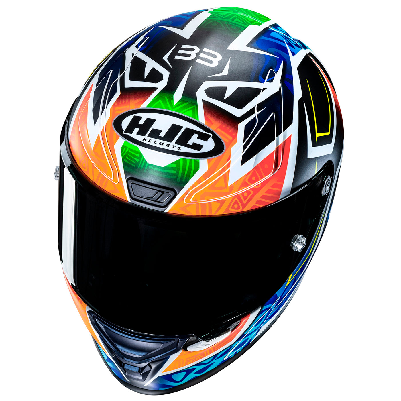 HJC RPHA 1N Brad Binder Helmet MC-27SF - Angled Front Top View