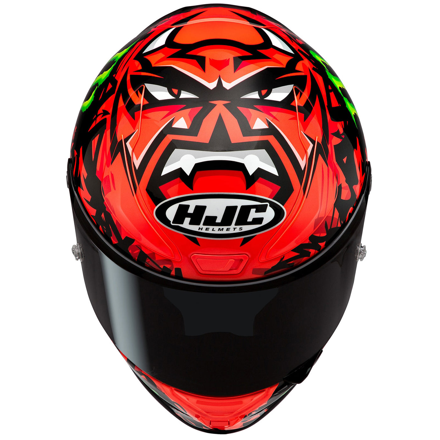 HJC RPHA 1N Quartararo 2024 Helmet MC-1 - Top Front View