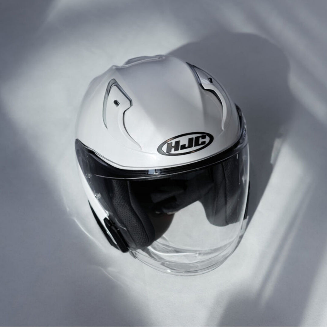 HJC RPHA 31 Solid Helmet White - Top Right Side View in Studio Stylized Lighting