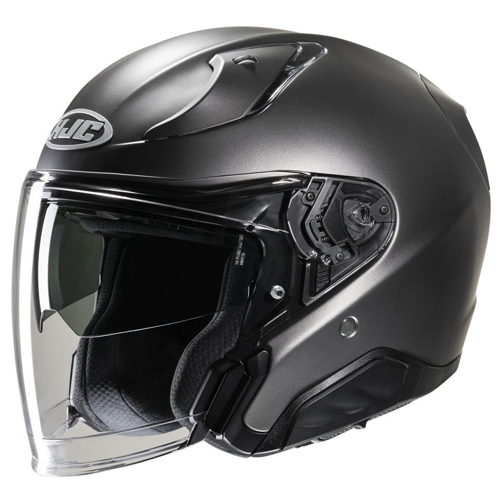 HJC RPHA 31 Solid Helmet Semi-Flat Titanium - Front Side View