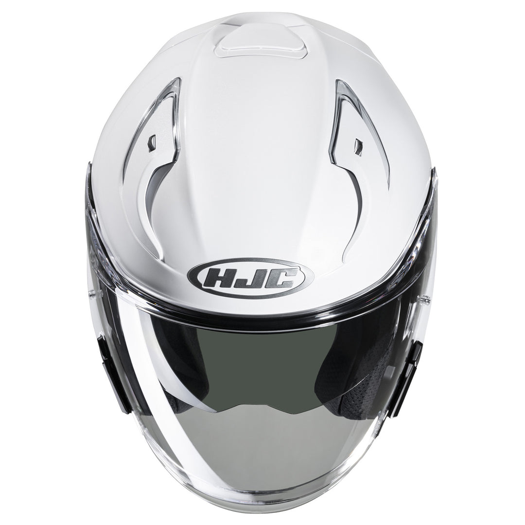 HJC RPHA 31 Solid Helmet White - Top Front View
