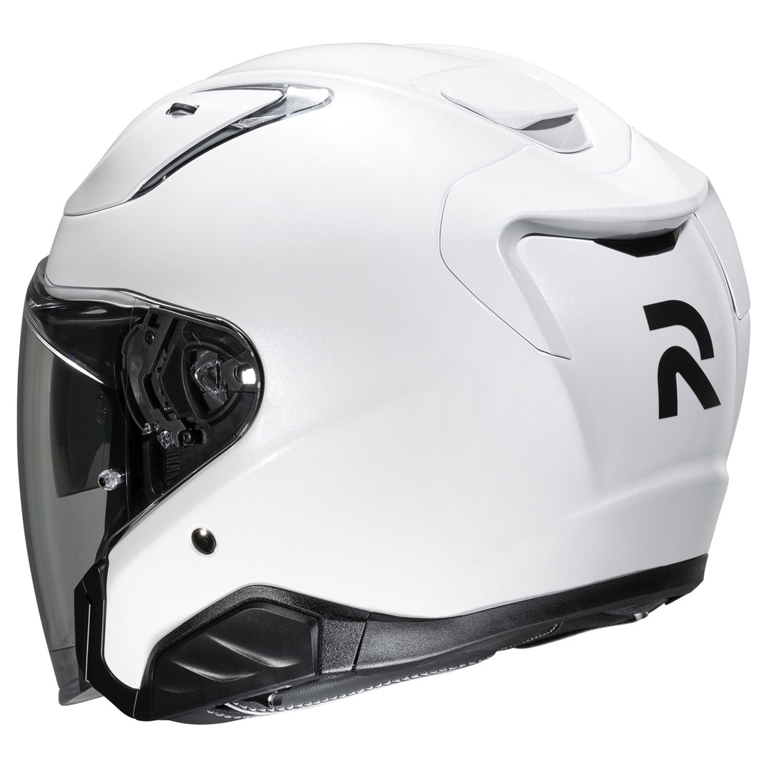 HJC RPHA 31 Solid Helmet White - Rear Left Side View