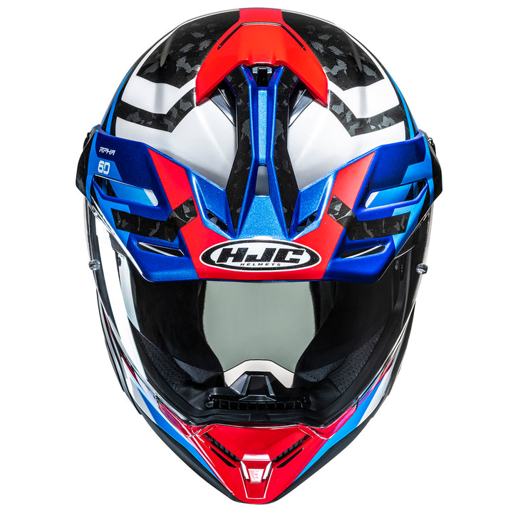 HJC RPHA 60 Dakar Helmet MC-21 - Front Top View